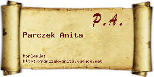 Parczek Anita névjegykártya